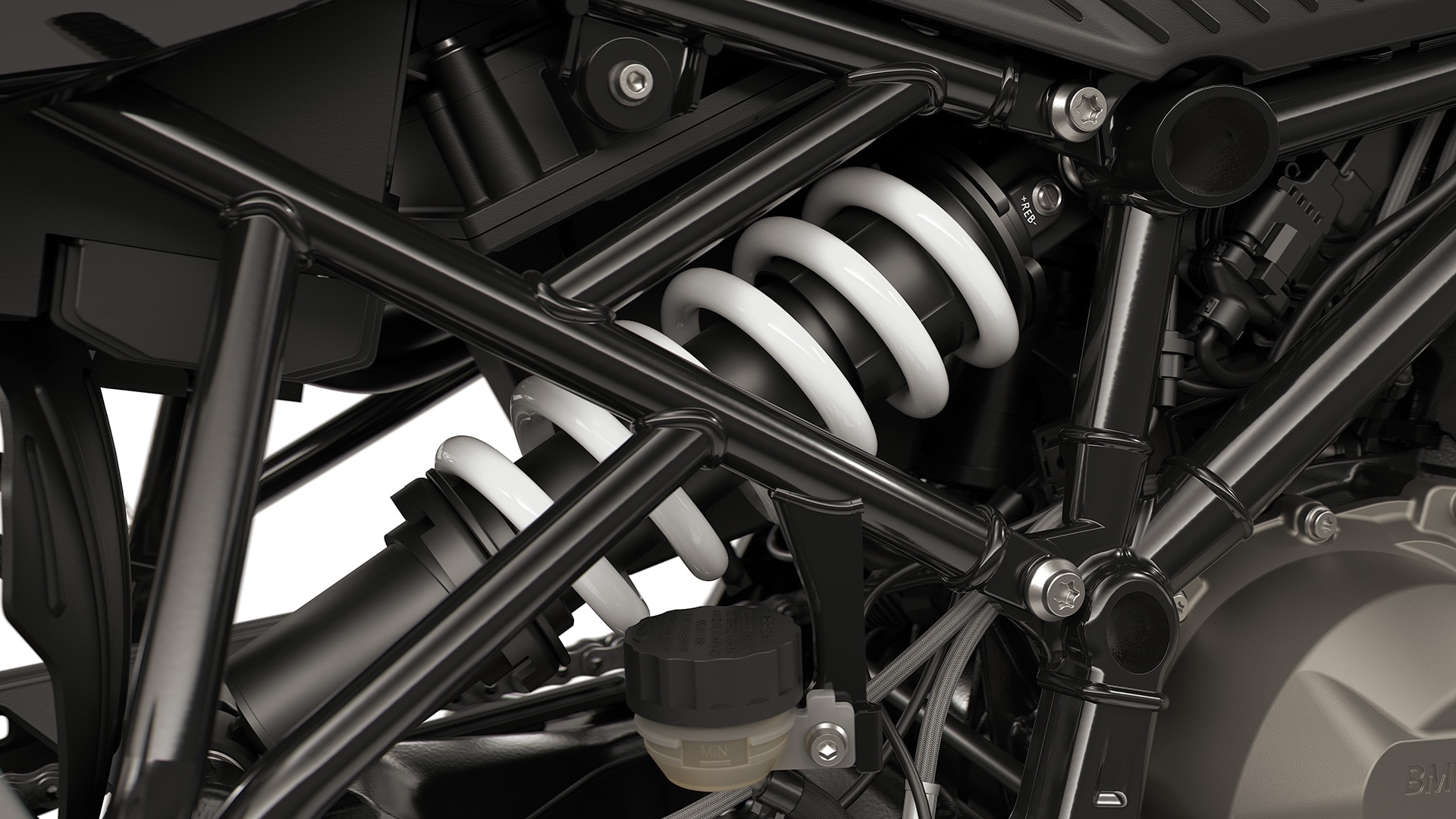The adjustable suspension strut of the F 450 GS from BMW Motorrad