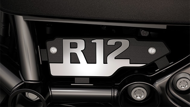 The chromed VIN plate of the R 12 from BMW Motorrad