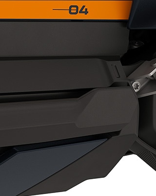 Caballete lateral integrado de la BMW CE 04.